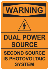 Warning Dual Power Source, #53-531 thru 70-531