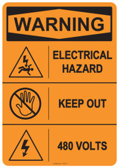Warning Electrical Hazard, #53-614 thru 70-614