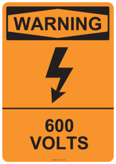 Warning 600 Volts, #53-620 thru 70-620
