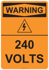 Warning 240 Volts, #53-622 thru 70-622