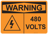 Warning 480 Volts, #53-634 thru 70-634