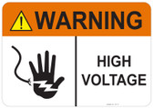 Warning High Voltage #53-711 thru 70-711