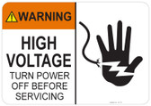Warning High Voltage #53-716 thru 70-716