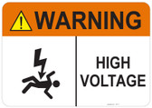 Warning High Voltage #53-717 thru 70-717