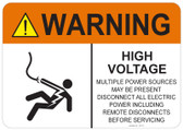 Warning High Voltage #53-718 thru 70-718