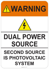 Warning Dual Power Source #53-731 thru 70-731