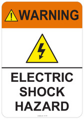 Warning Electric Shock Hazard  #53-744 thru 70-744