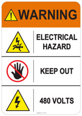Warning Electrical Hazard  #53-814 thru 70-814