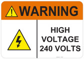 Warning High Voltage, #53-837 thru 70-837