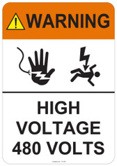 Warning High Voltage, #53-844 thru 70-844