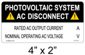 PV Solar AC Disconnect - .040 Aluminum - Item #07-210