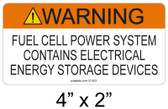 Warning Fuel Cell Power System - .040 Aluminum - Item #07-503