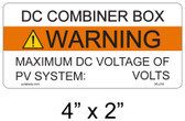DC Combiner Box Warning Label - write in - Item #05-233