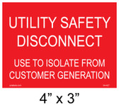 Utility Safety Disconnect use to Isolate from Customer Generation,  04-427