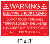 Solar Warning Placard - 4" x 3" - PV Labels #04-100