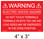 Solar Warning Placard - 4" x 3" - PV Labels #04-100