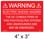 Solar Warning Placard - 4" x 3" - Item #04-104