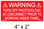 PV Solar Warning Label  - 4" x 2" - 1/4" Letters - Item 03-372