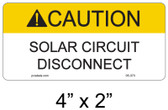 Solar Warning Label - 4" X 2" - 3/16" Letters - Item # 05-372