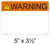 Solar Warning Label - 5" x 3 1/2" - Custom - Item #05-521