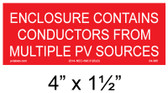 Solar Warning Placard - 4" x 1 1/2" - 1/4" Letters - Item #04-385