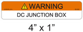 PV Solar Warning Label - 1/4" Letters - Item 05-332