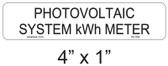 Solar Warning Label - 4" X 1" - 1/4" Letters - Item #05-334