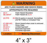 Arc Flash Hazard Label - 4" X 3" - Item #05-550