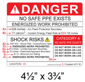 Danger - Arc Flash Hazard Label - Item #05-545