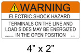 Solar Warning Label - 4" X 2" - 3/16" Letters - Item #05-215