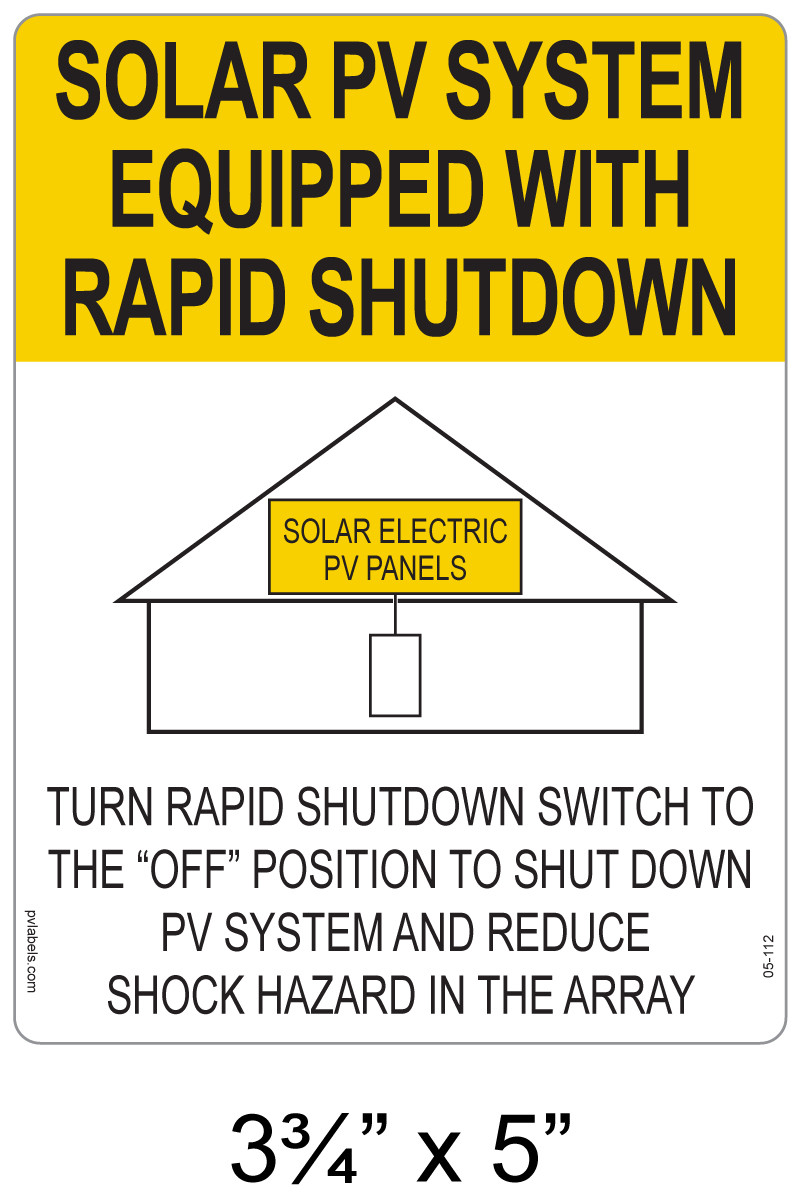 Solar Pv System Equipped With Rapid Shutdown Nec 690 56 C