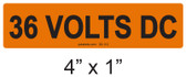 36 VOLTS DC - PV Labels #30-112