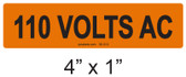 110 VOLTS AC - PV Labels #30-310