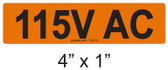 115V AC - PV Labels #30-212