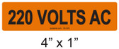 220 VOLTS AC - PV Labels #30-320