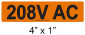208V AC - PV Labels #30-218