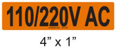 110/220V AC - PV Labels #30-246