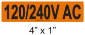 120/240V AC - PV Labels #30-254