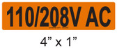 110/208V AC - PV Labels #30-256