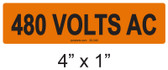 480 VOLTS AC - PV Labels #30-340