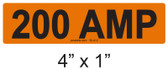200 AMP Label - PV Labels #30-412