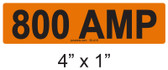 800 AMP Label - PV Labels #30-418
