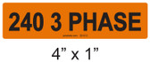 240 3 PHASE - PV Labels #30-512
