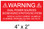 Solar Warning Placard - 4" x 2" - Item #04-616