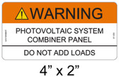 Solar Warning Sign - 4" x 2"- Item #07-355