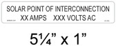 Solar Point of Interconnection - .040 Aluminum - Item #07-674
