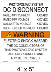 Warning Electric Shock Hazard - .040 Aluminum - Item #07-690