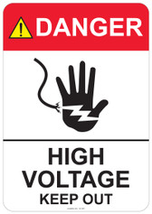 Danger High Voltage Keep Out, #53-301 thru 70-301