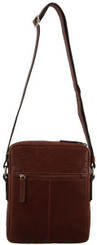 Pierre Cardin Rustic Leather Bag - Brown