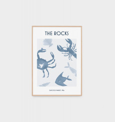 The Rocks Poster Blue